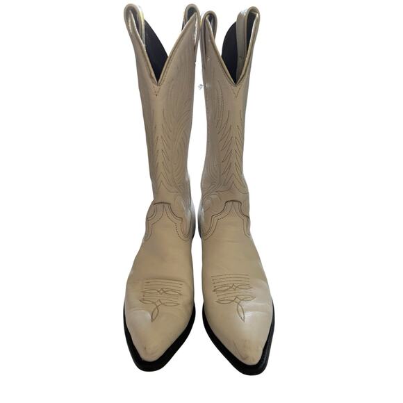 CODE WEST White Leather Cowboy Boots Made in USA Womens Size 7M 14608 Western - Picture 4 of 8